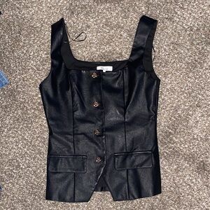 Black Leather Vest